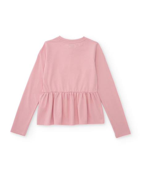 Ensemble fille en maille avec t-shirt à nœuds et leggings assortis Rose 4 - vertbaudet enfant 