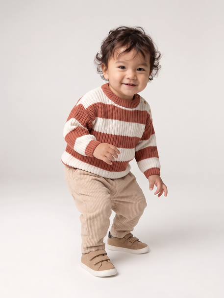 Pull bébé garçon manches longues marine+terracotta 10 - vertbaudet enfant 