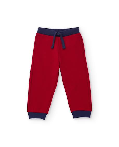 Ensemble garçon en molleton avec sweat zippé à capuche Rouge 4 - vertbaudet enfant 