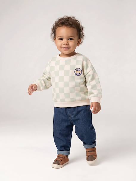 Sweat bébé garçon manches longues vert sauge 9 - vertbaudet enfant 