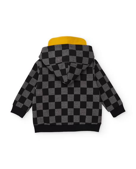 Survêtement garçon en molleton avec veste géométrique et pantalon assorti Noir 5 - vertbaudet enfant 