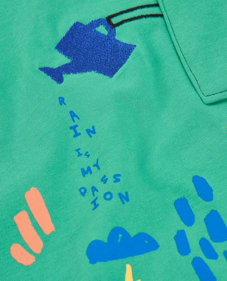 T-shirt bébé garçon en jersey avec poche et imprimé ludique Vert 4 - vertbaudet enfant 