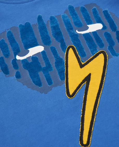 T-shirt à manches longues en jersey pour bébé garçon avec motif ludique Bleu 4 - vertbaudet enfant 
