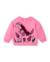 Sweat fille en molleton à motif girafe et volants Rose 2 - vertbaudet enfant 