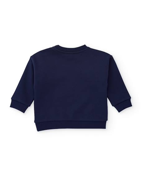 Sweat en molleton pour bébé garçon avec imprimé sur le devant Bleu 2 - vertbaudet enfant 