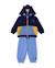 Ensemble garçon en molleton avec sweat à capuche oreilles et pantalon Bleu 1 - vertbaudet enfant 