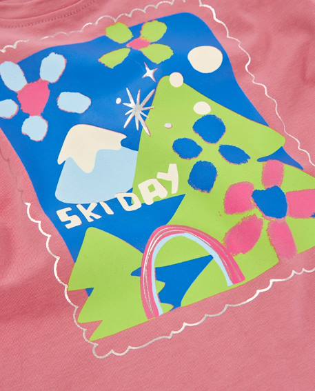 T-shirt bébé fille à manches longues en jersey avec motif imprimé Rose 4 - vertbaudet enfant 