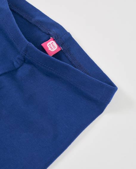 Legging fille en maille avec taille élastique et tissu doux Bleu 3 - vertbaudet enfant 