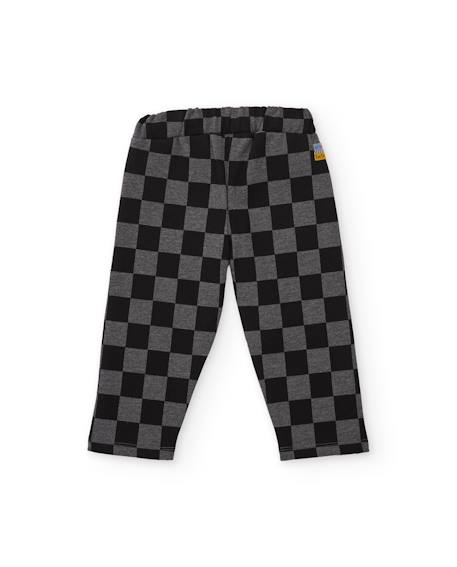 Survêtement garçon en molleton avec veste géométrique et pantalon assorti Noir 6 - vertbaudet enfant 