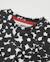 Sweat pour fille en molleton avec imprimé floral et poignets froncés Noir 3 - vertbaudet enfant 