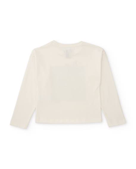 Ensemble fille en maille avec t-shirt motif étoiles et leggings assortis Blanc 4 - vertbaudet enfant 