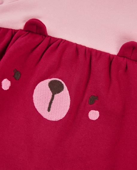 Robe en peluche pour bébé avec ours brodé Rouge 3 - vertbaudet enfant 