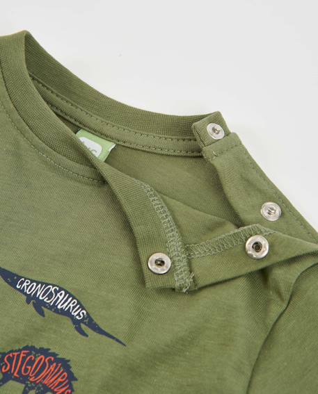 T-shirt en maille pour bébé garçon avec imprimé dinosaures Vert 3 - vertbaudet enfant 
