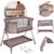 Lit cododo berceau 3en1 luna réglable en hauteur et inclinaison avec matelas Beige sand+Beige taupe+Grey concrete 7 - vertbaudet enfant 