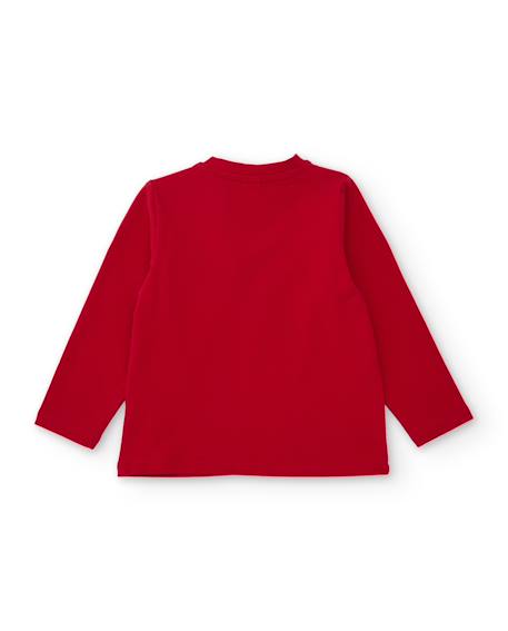 T-shirt fille en jersey à manches longues et écusson cœur Rouge 2 - vertbaudet enfant 