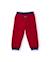 Pantalon garçon en molleton avec taille réglable et cordon contrasté Rouge 2 - vertbaudet enfant 