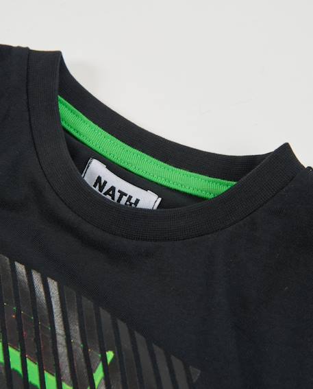 T-shirt en jersey pour garçon avec graphique d'arcade en contraste Noir 3 - vertbaudet enfant 