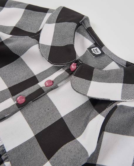 Robe bébé fille à carreaux et col claudine Gris 3 - vertbaudet enfant 