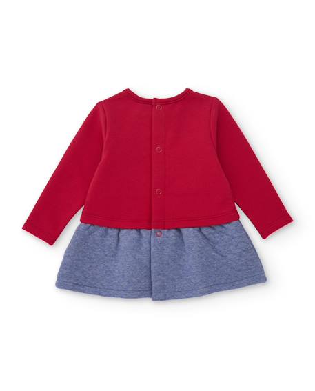Robe en peluche pour bébé avec design de petit chien Rouge 2 - vertbaudet enfant 