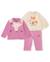 Ensemble en molleton pour bébé avec sweat imprimé Rose 1 - vertbaudet enfant 