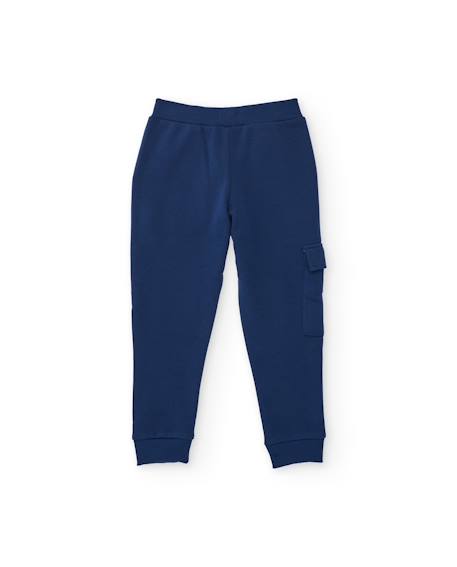 Ensemble garçon avec sweat en coton de snowboard et pantalon de sport Bleu 5 - vertbaudet enfant 