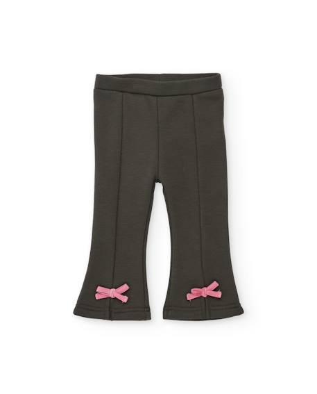 Ensemble en molleton pour bébé fille avec sweat imprimé et pantalon à nœuds Rose 3 - vertbaudet enfant 