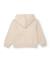 Sweat de fille en molleton avec capuche et broderie de fleurs Blanc 2 - vertbaudet enfant 