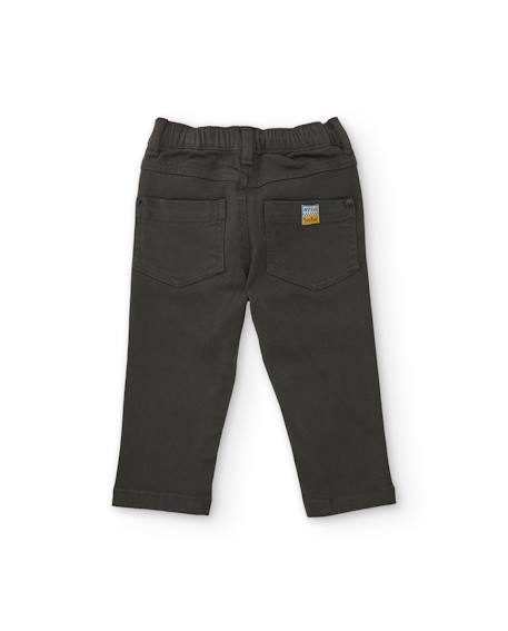 Pantalon garçon en toile avec poches et coupe confortable Vert 3 - vertbaudet enfant 
