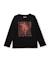 T-shirt garçon en maille avec imprimé graphique en contraste Noir 2 - vertbaudet enfant 