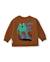 Sweat bébé garçon en molleton avec motif grenouille et message imprimé Marron 2 - vertbaudet enfant 