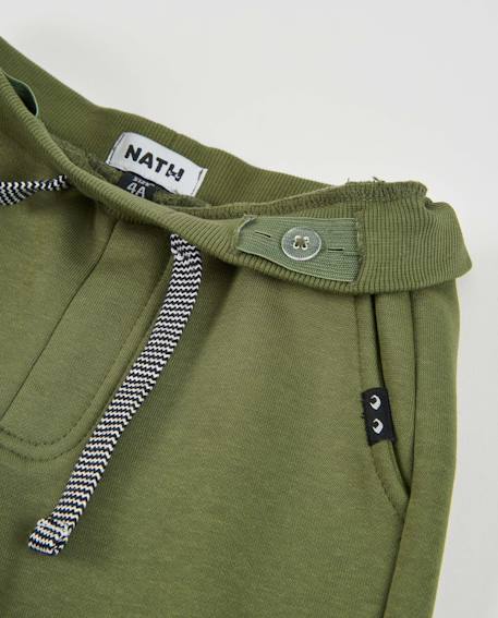Pantalon en molleton avec taille ajustable et poches pour garçon Vert 3 - vertbaudet enfant 