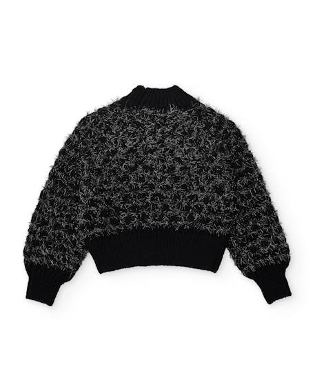 Pull fille en tricot avec détail en lurex Noir 2 - vertbaudet enfant 