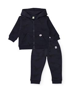 Ensemble en molleton pour garçon avec sweat à capuche et imprimé dinosaures  - vertbaudet enfant