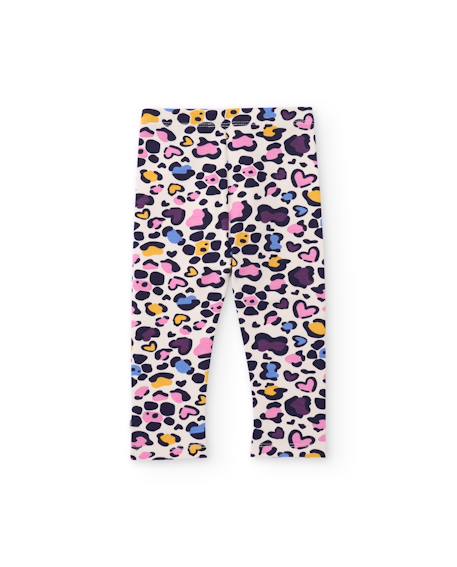 Legging en molleton fille à imprimé animal et matière confortable Blanc 3 - vertbaudet enfant 