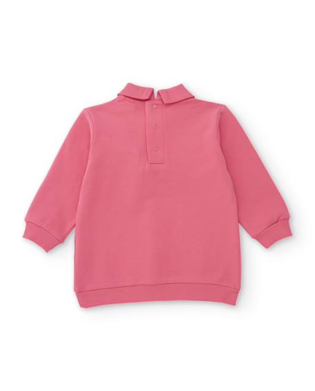 Robe fille en molleton au design fantaisie et toucher doux Rose 3 - vertbaudet enfant 