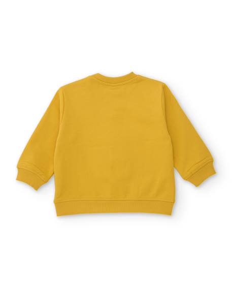 Ensemble en molleton bébé garçon sweat motif tigre et pantalon assorti Jaune 5 - vertbaudet enfant 