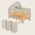 Lit parapluie parc bébé 3en1 sven plus 0-36 mois avec table à langer et moustiquaire Beige latte+Beige olive+Grey scandi 2 - vertbaudet enfant 