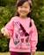 Sweat fille en molleton à motif girafe et volants Rose 1 - vertbaudet enfant 