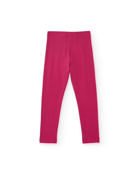 Legging fille en maille coupe longue avec taille élastique Rose 2 - vertbaudet enfant 