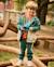 Pantalon de jogging garçon en molleton avec poche latérale et taille élastique Vert 1 - vertbaudet enfant 