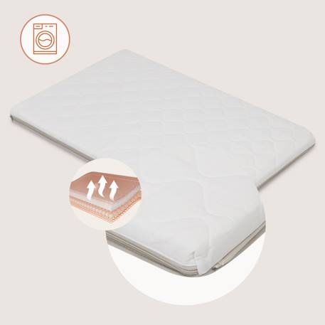 Lit parapluie 2en1 mila ultra-léger avec matelas 4 cm et sac Beige cream+Beige taupe+Green sage 3 - vertbaudet enfant 