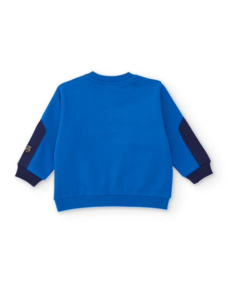 Sweat en molleton pour bébé garçon avec détail bandoulière et toucher doux Bleu 3 - vertbaudet enfant 