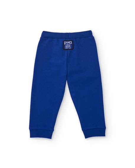 Pantalon de jogging garçon en molleton avec taille élastique Bleu 3 - vertbaudet enfant 