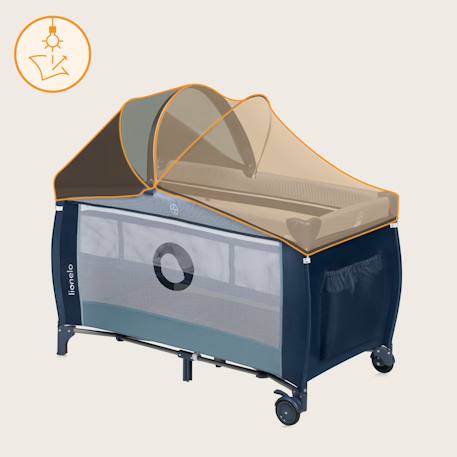 Lit parapluie parc bébé 3en1 sven plus 0-36 mois avec table à langer et moustiquaire Beige latte+Beige olive+Blue navy+Grey scandi 16 - vertbaudet enfant 