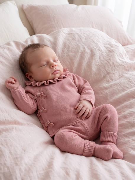 Ensemble bébé fille en tricot blush 1 - vertbaudet enfant 