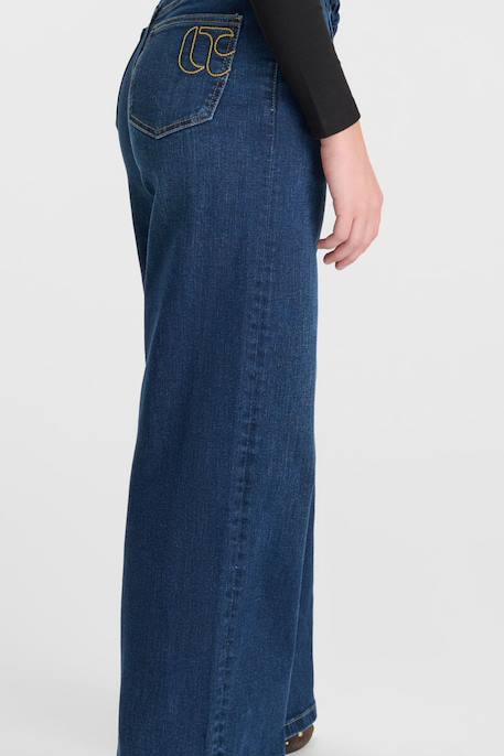 Pantalon loose, large en jeans lexygi Middle blue 3 - vertbaudet enfant 
