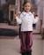 Pantalon bébé fille en velours avec taille élastique Violet 1 - vertbaudet enfant 