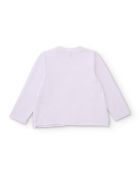 T-shirt fille en jersey avec volant et imprimé cœurs Blanc 2 - vertbaudet enfant 