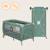 Lit parapluie parc bébé 2en1 stefi plus 0-36 mois avec matelas haute densité et roulettes Green olive+Grey multicolor+Grey white+Pink yellow 2 - vertbaudet enfant 