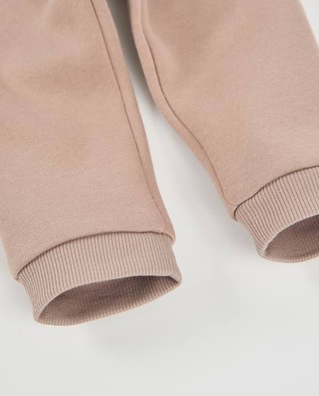 Pantalon bébé garçon en molleton à taille élastique et coupe confortable Beige 5 - vertbaudet enfant 